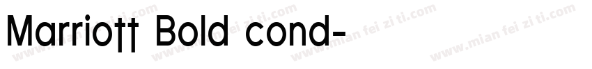 Marriott Bold cond字体转换